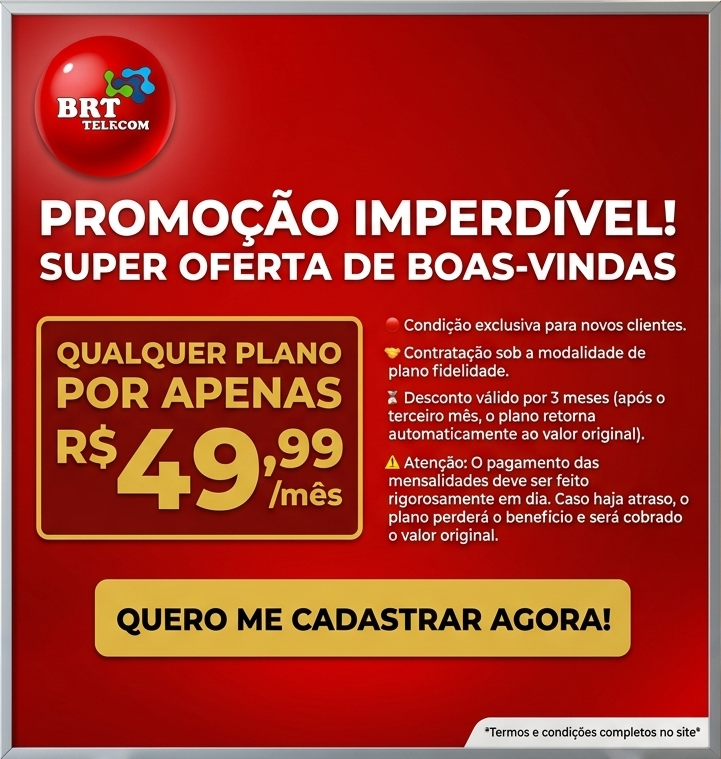 Promoção R$50 nos 3 primeiros meses